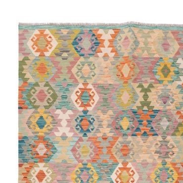 Kelim Rug - Splash - 345 x 253 cm - colorful