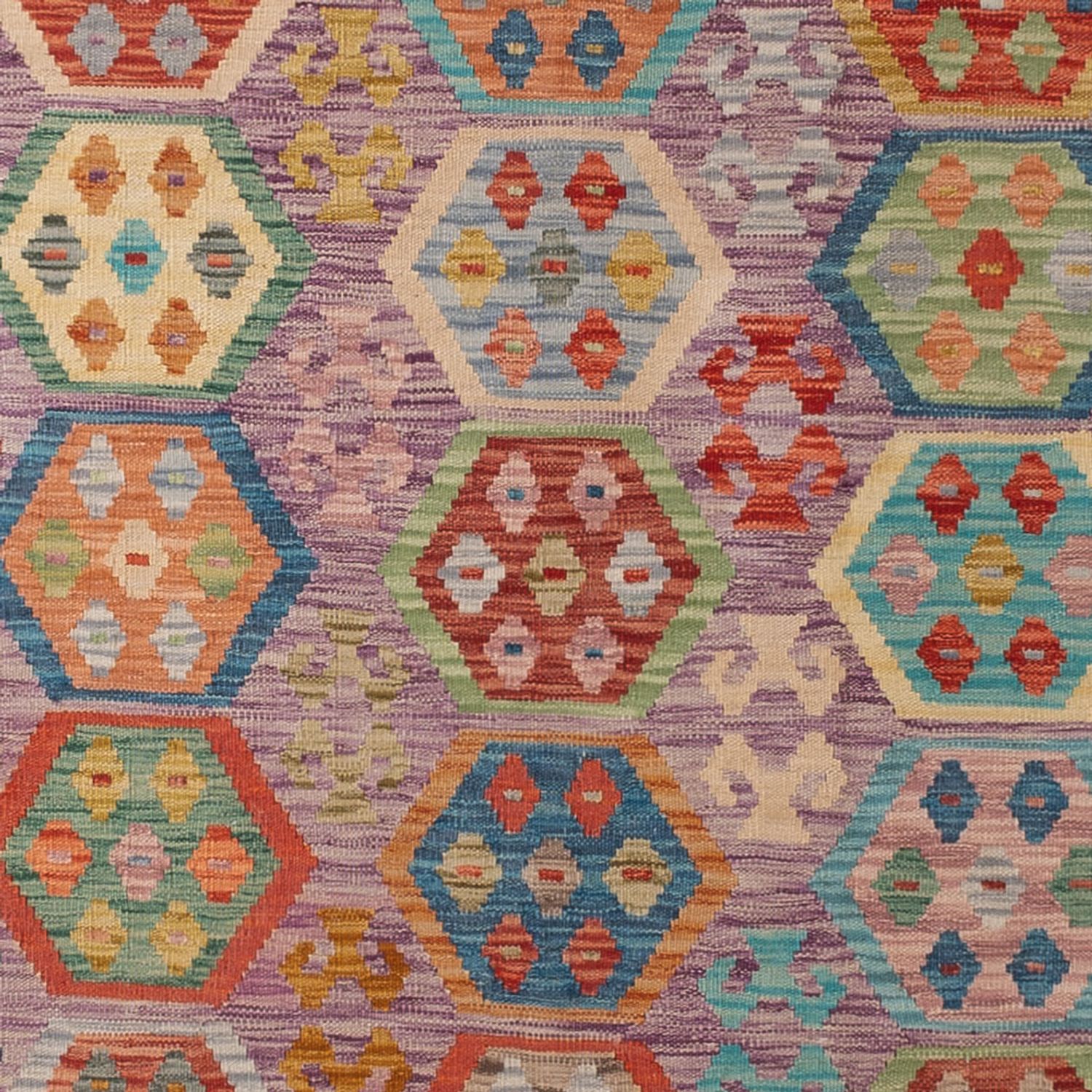 Kelim Rug - Splash - 335 x 257 cm - colorful