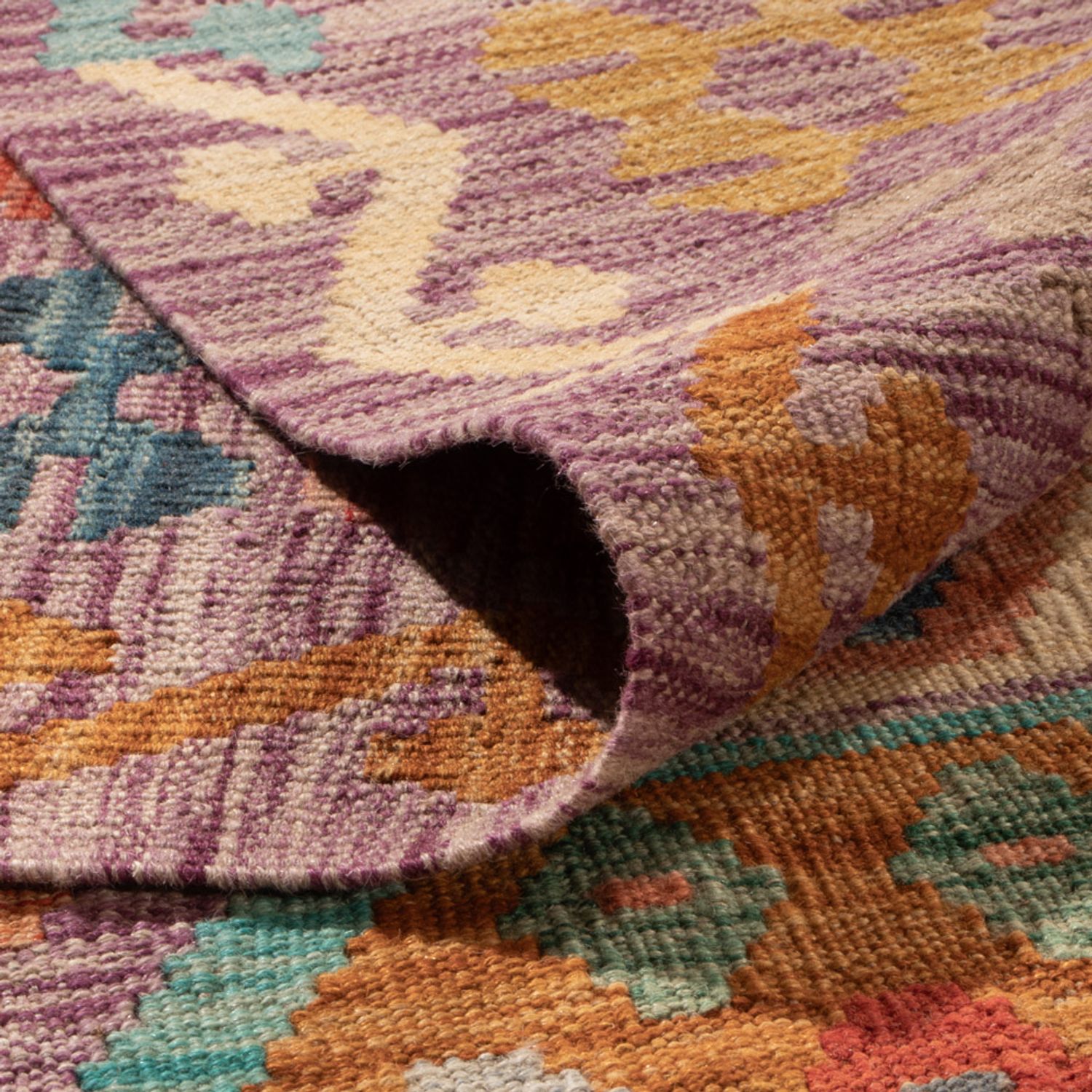 Kelim Rug - Splash - 335 x 257 cm - colorful