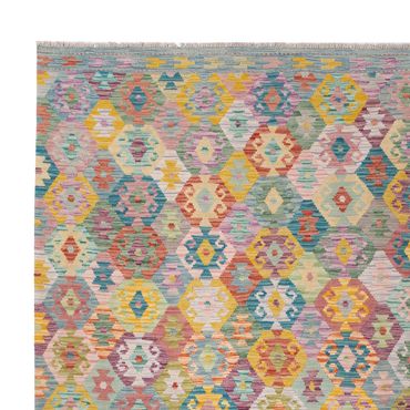 Kelim Rug - Splash - 336 x 259 cm - colorful