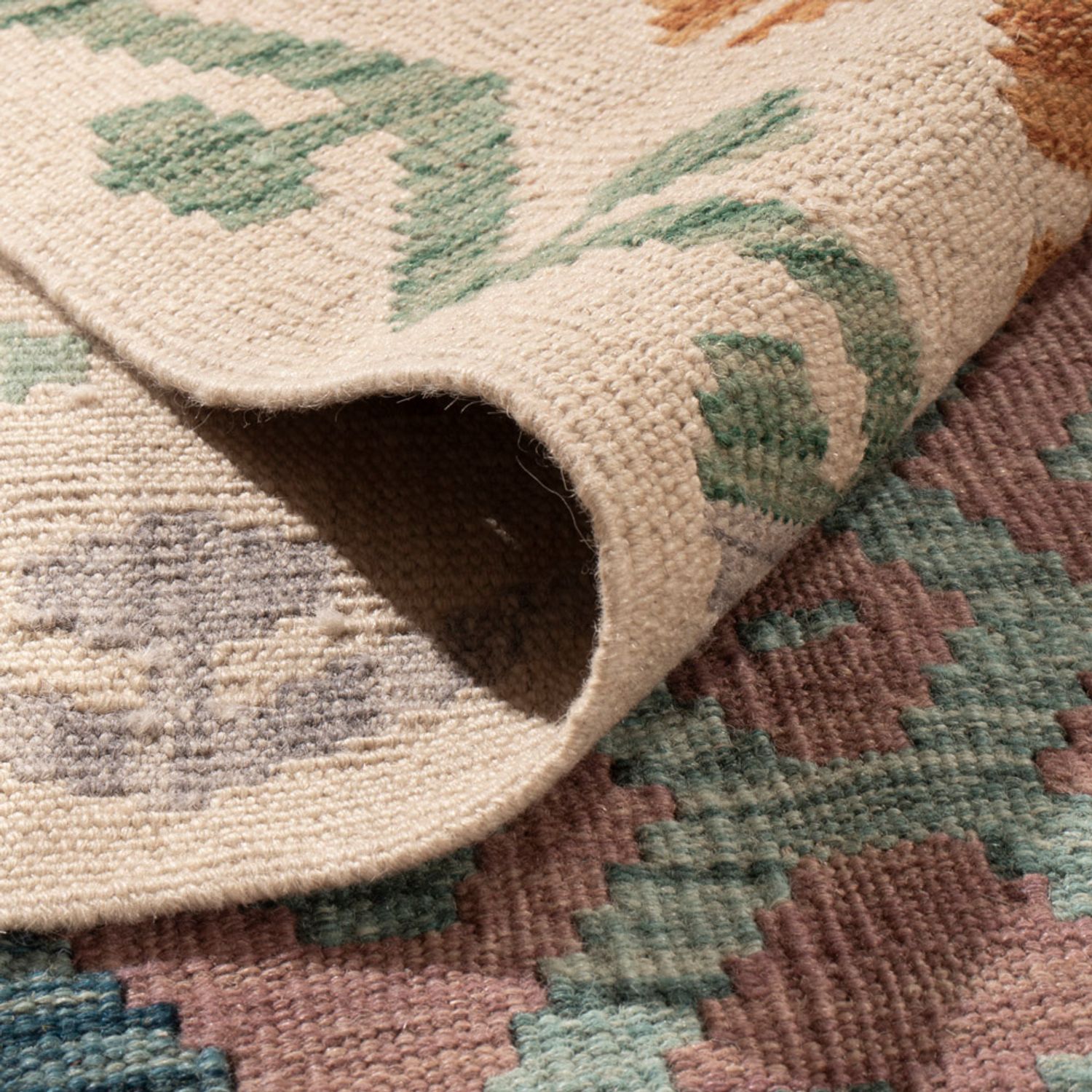 Kelim Rug - Splash - 290 x 253 cm - colorful