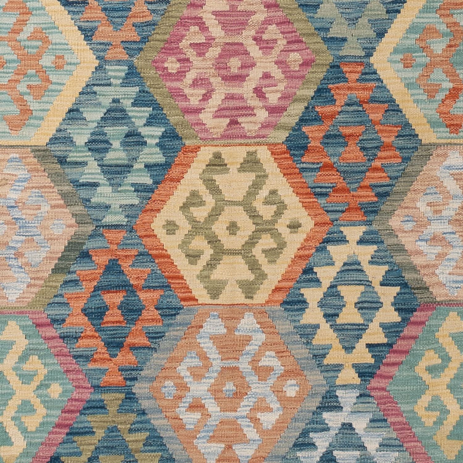 Kelim Rug - Splash - 345 x 237 cm - colorful
