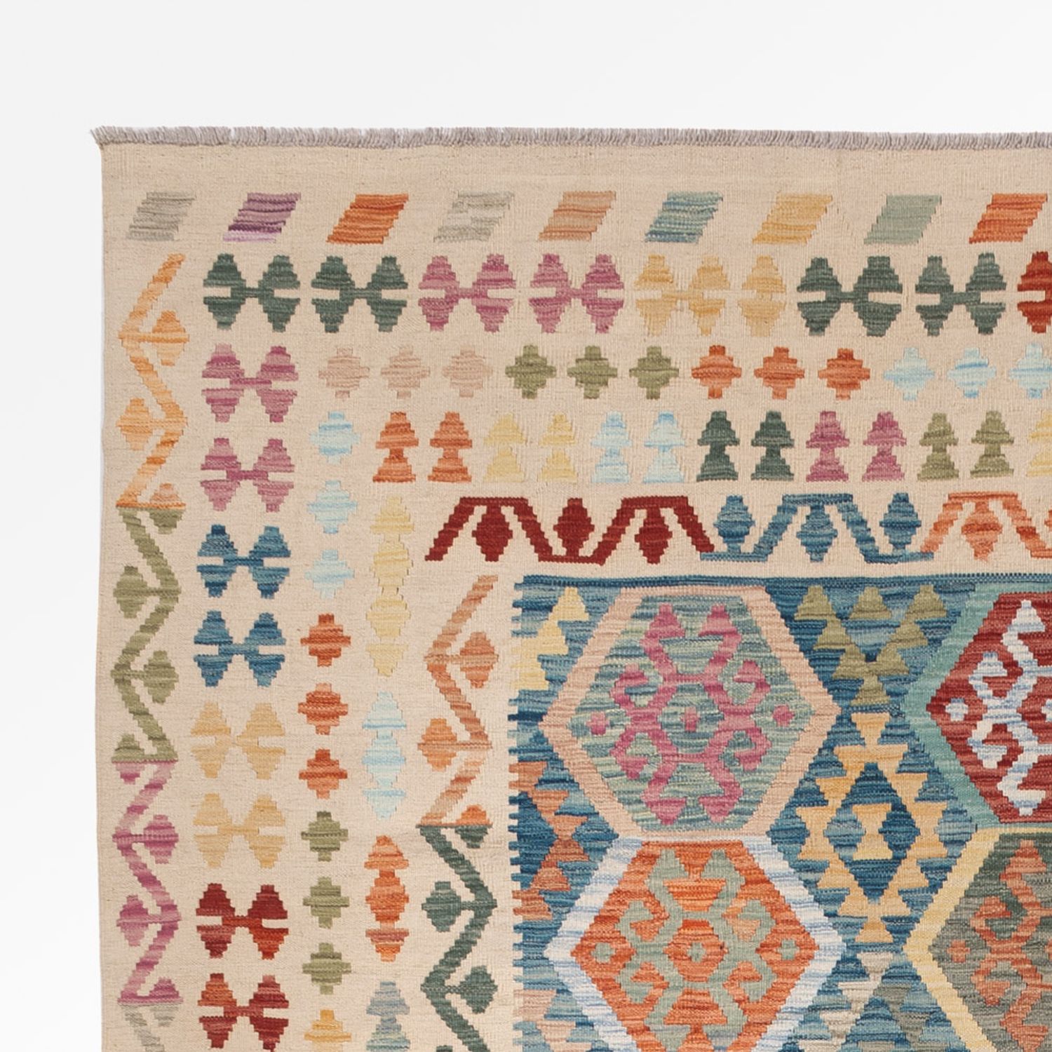 Kelim Rug - Splash - 345 x 237 cm - colorful