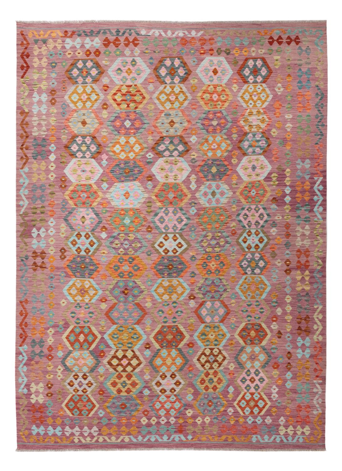 Kelim Rug - Splash - 347 x 252 cm - colorful