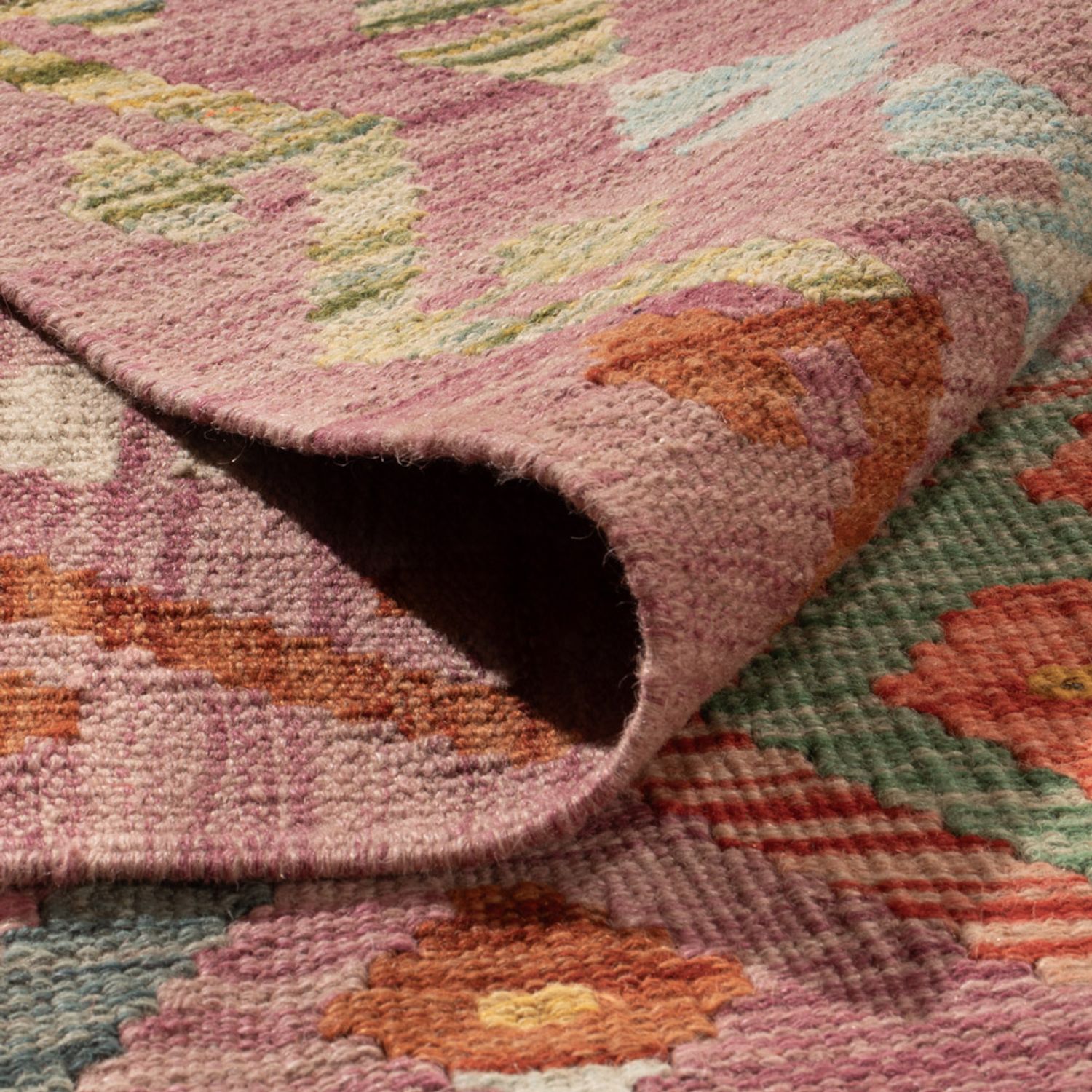 Kelim Rug - Splash - 347 x 252 cm - colorful