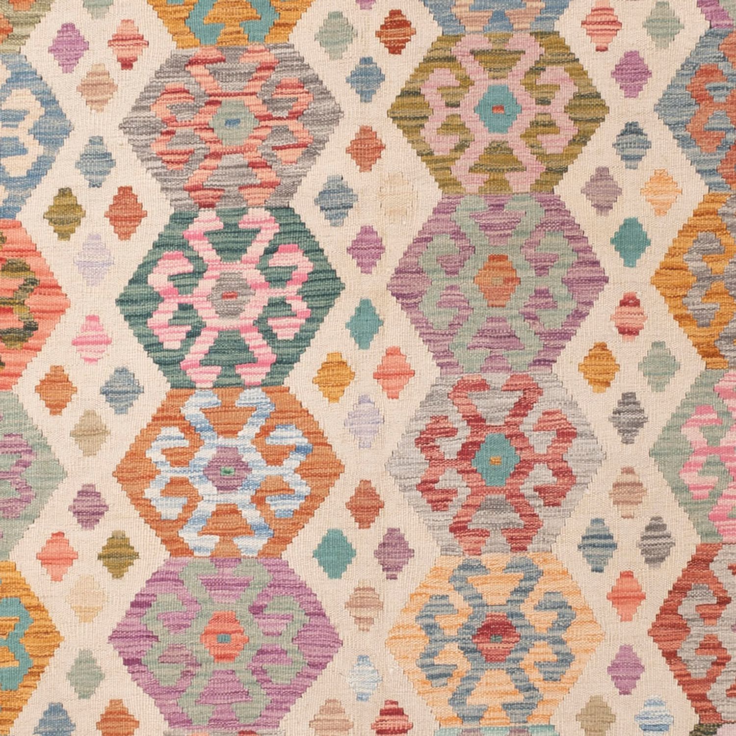 Kelim Rug - Splash - 287 x 250 cm - colorful