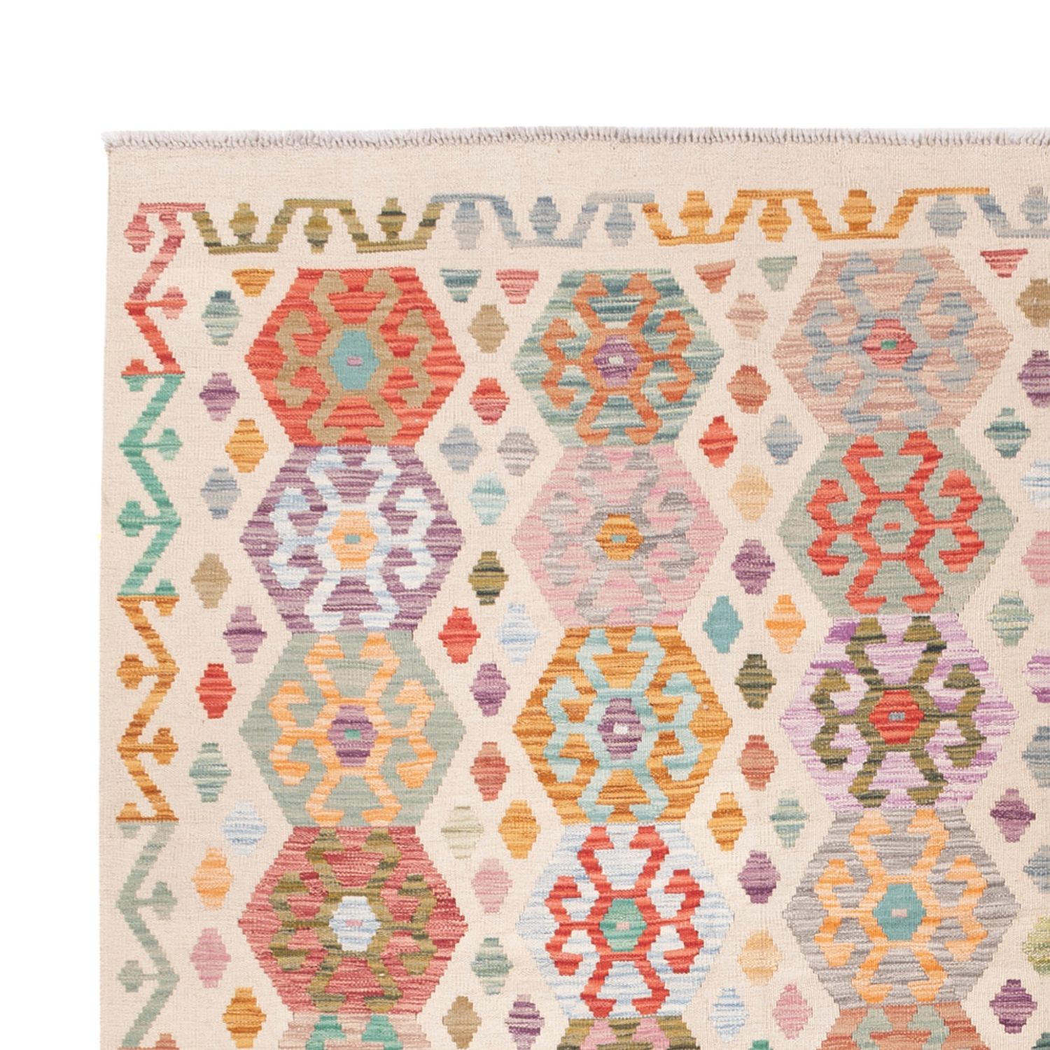 Kelim Rug - Splash - 296 x 252 cm - colorful