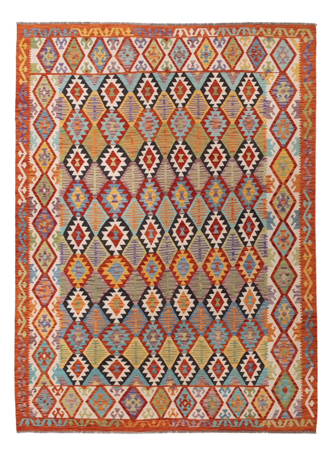 Kelim Rug - Splash - 348 x 255 cm - colorful