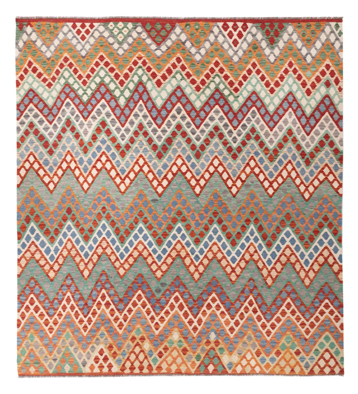 Kelim Rug - Splash - 285 x 263 cm - colorful