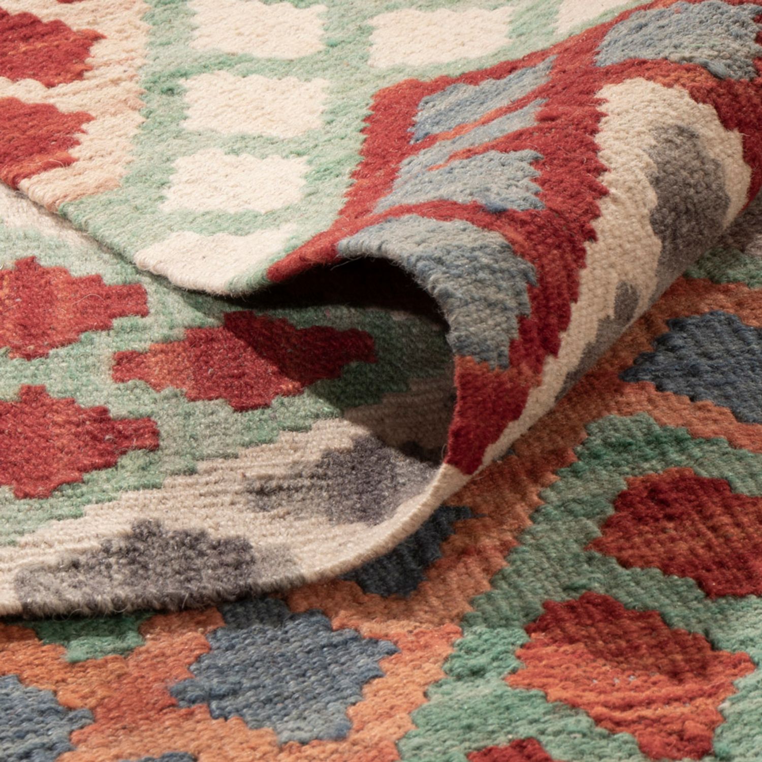 Kelim Rug - Splash - 285 x 263 cm - colorful