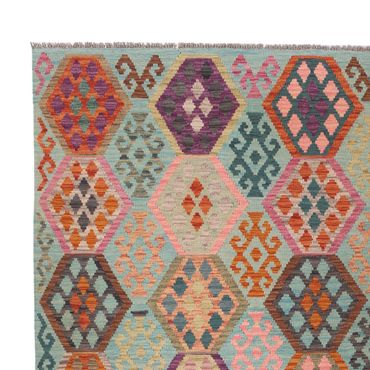 Kelim Rug - Splash - 347 x 257 cm - colorful