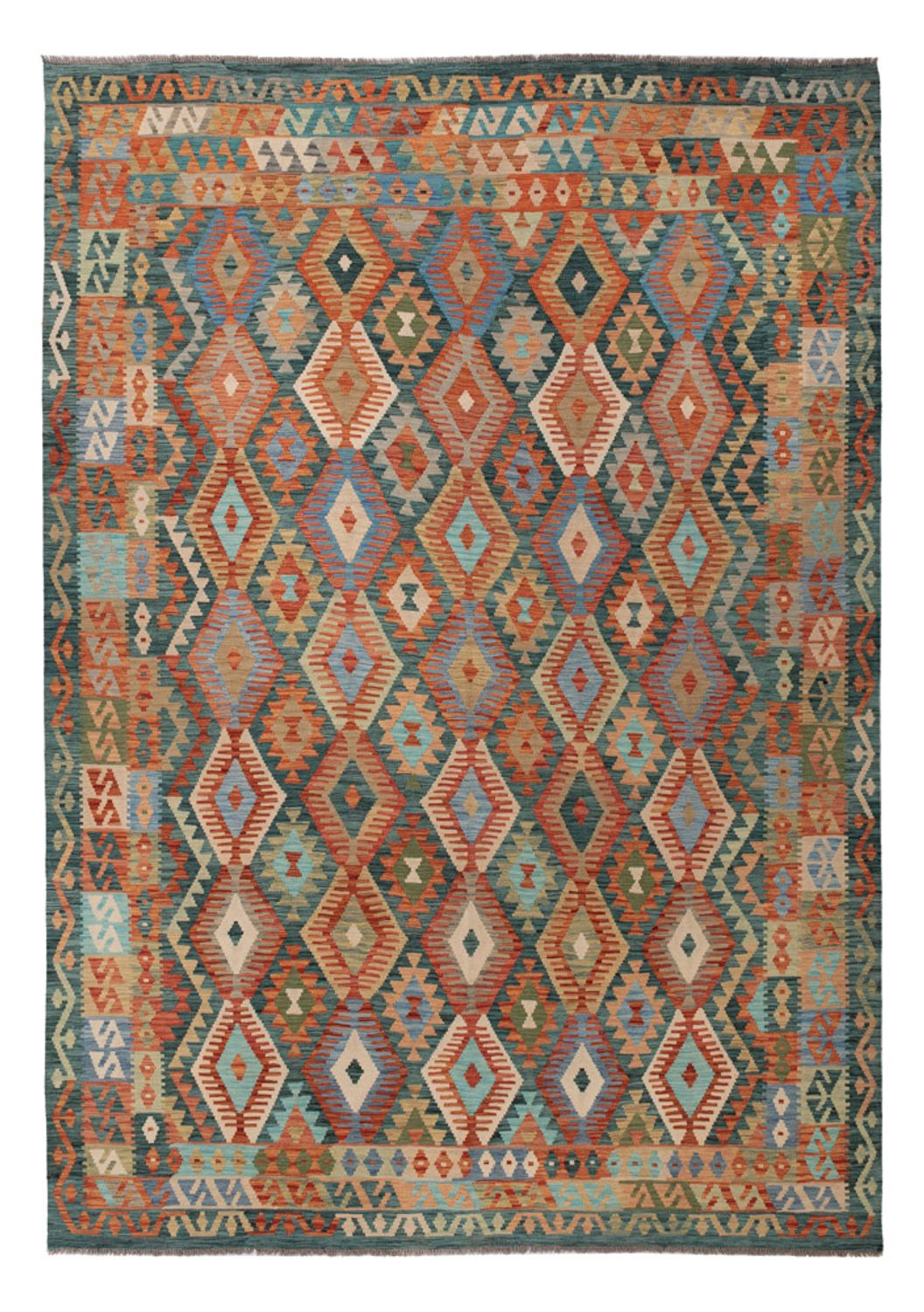 Kelim Rug - Splash - 353 x 251 cm - colorful