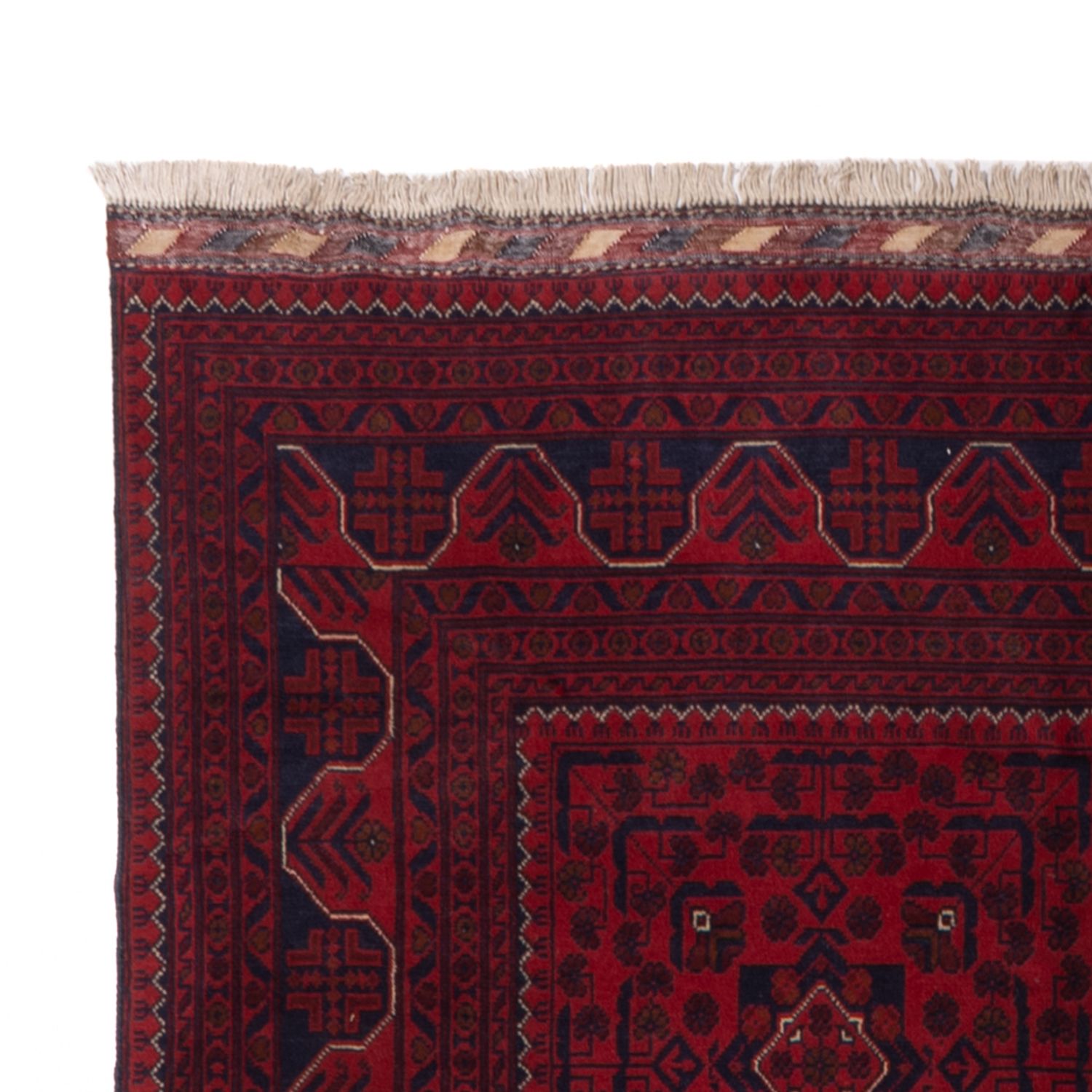 Runner Afghan Rug - Kunduz - 385 x 148 cm - red