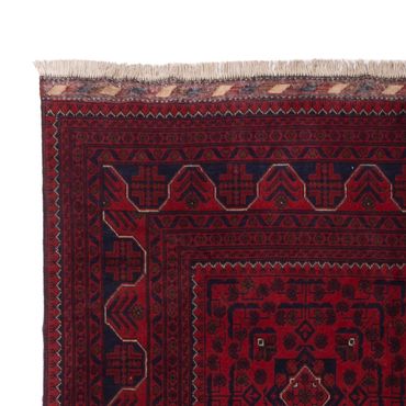 Runner Afghan Rug - Kunduz - 385 x 148 cm - red