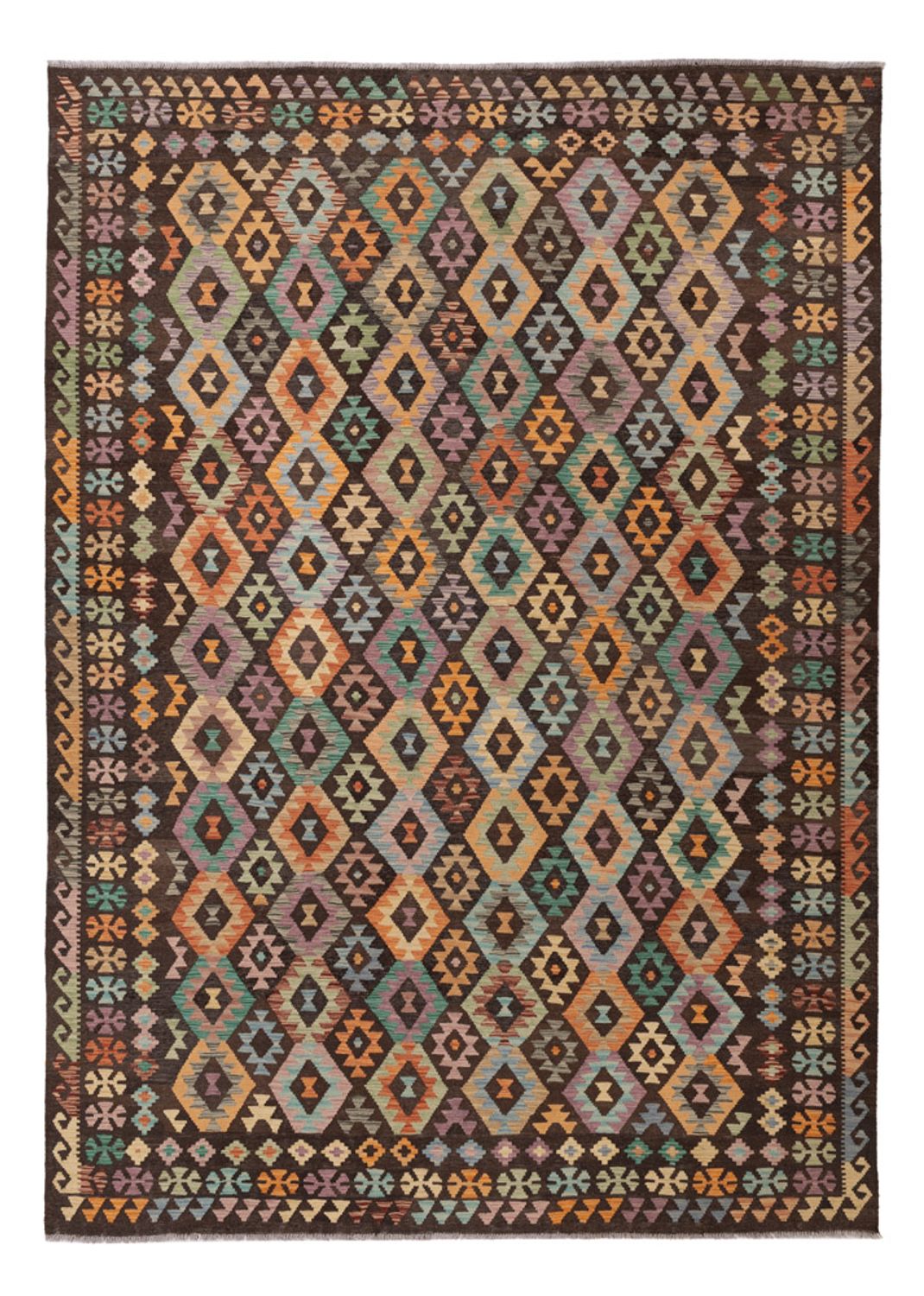 Kelim Rug - Splash - 347 x 245 cm - colorful