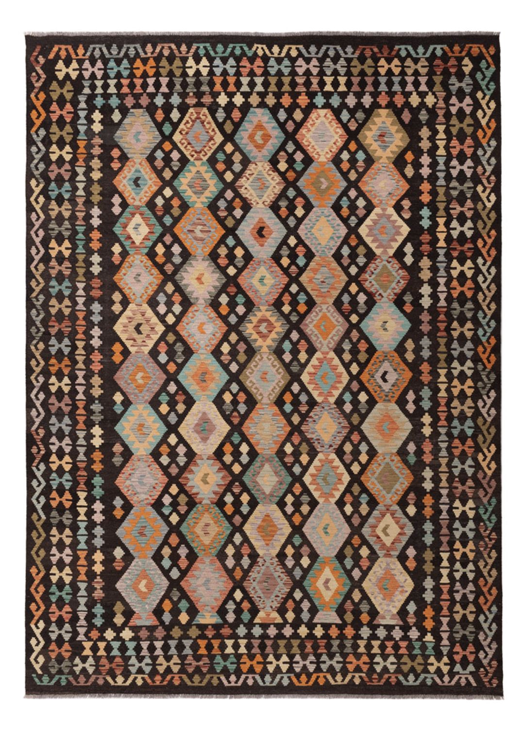 Kelim Rug - Splash - 344 x 250 cm - colorful