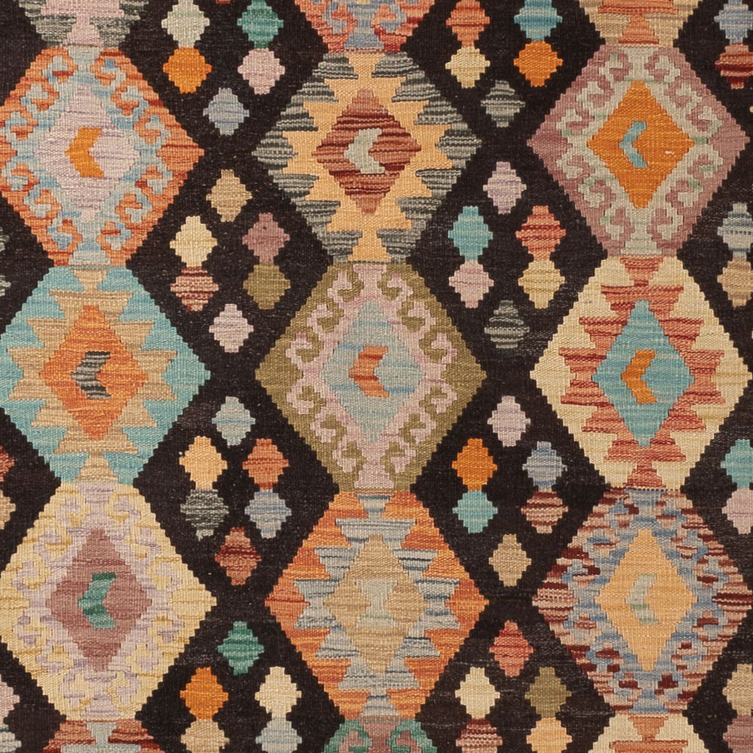 Kelim Rug - Splash - 344 x 250 cm - colorful