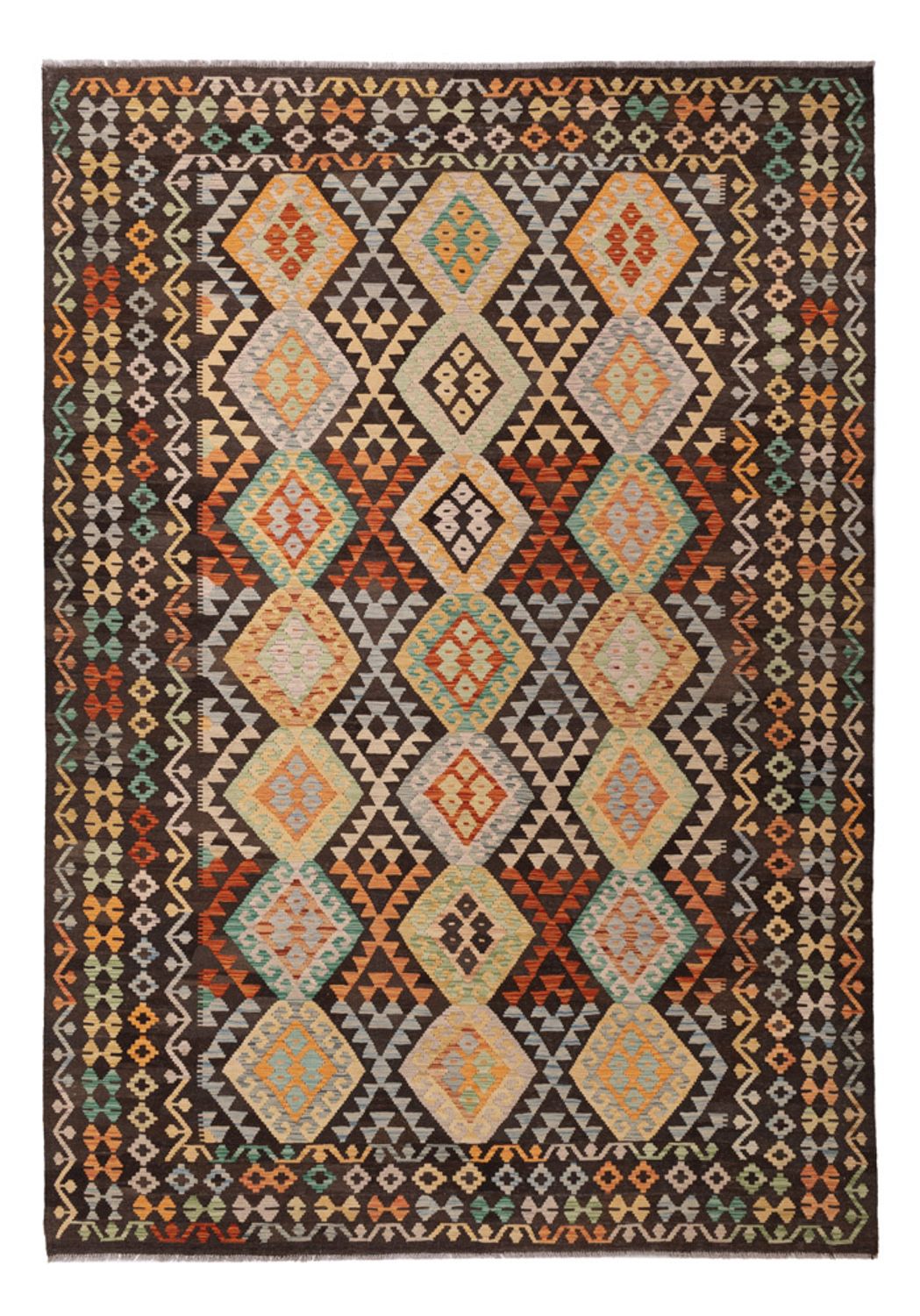 Kelim Rug - Splash - 353 x 241 cm - colorful