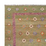 Kelim Rug - Splash - 303 x 258 cm - green