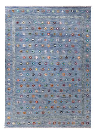Kelim Rug - Splash - 352 x 243 cm - blue