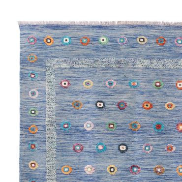 Kelim Rug - Splash - 352 x 243 cm - blue