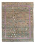Kelim Rug - Splash - 394 x 313 cm - green