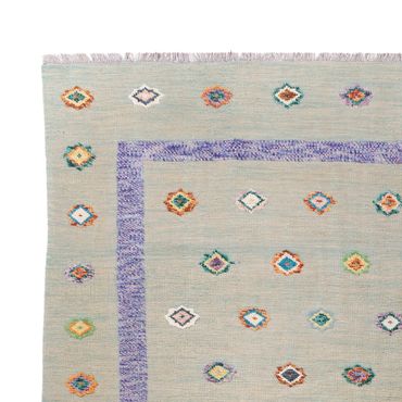 Kelim Rug - Splash - 357 x 256 cm - grey