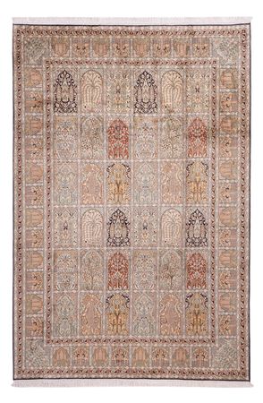 Silk Rug - Kashmir Silk - 315 x 214 cm - light beige