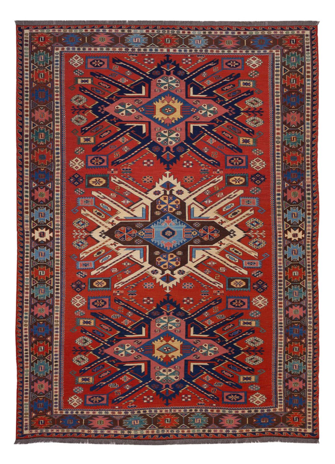 Kelim Rug - Oriental - Soumak - 292 x 218 cm - red