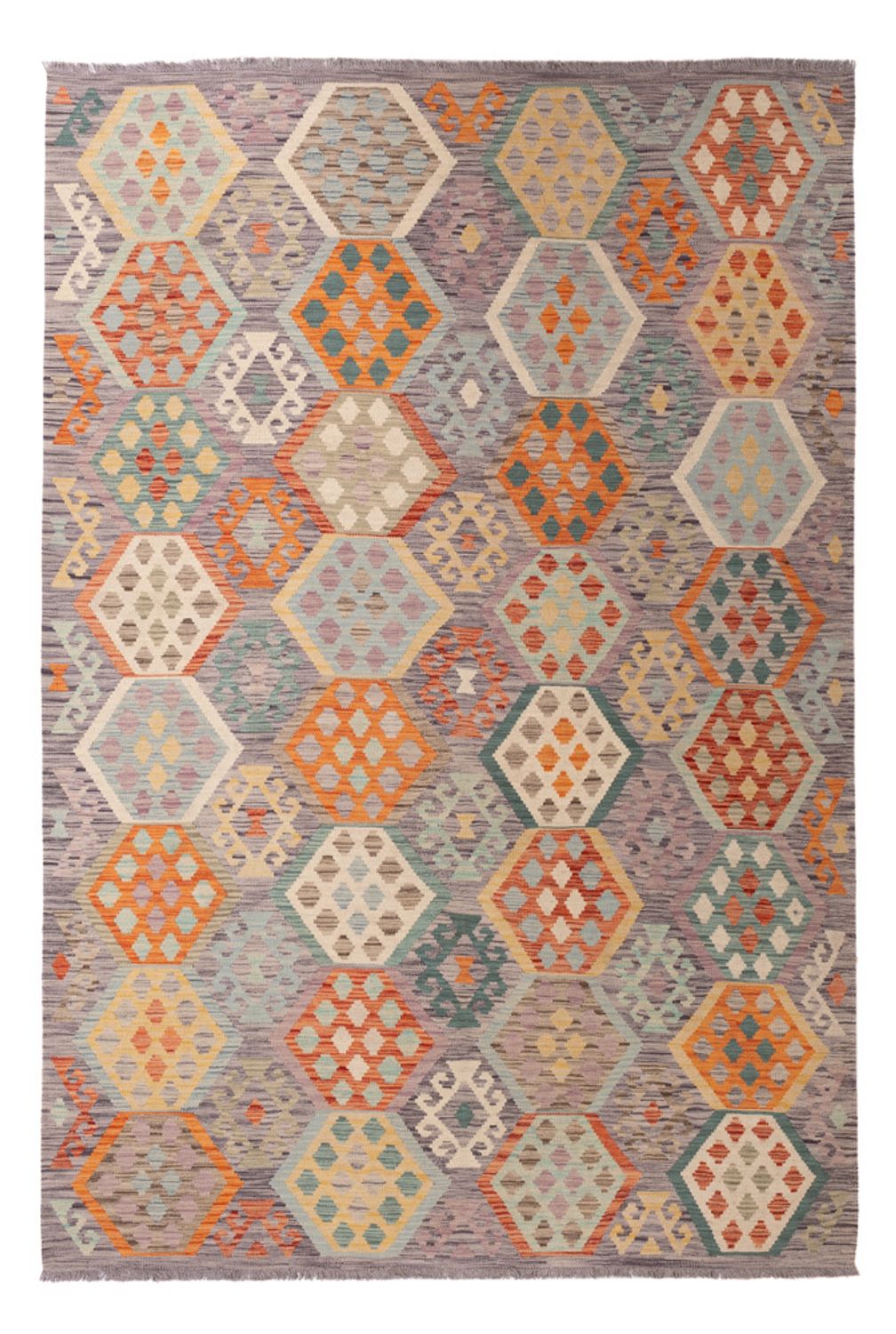 Kelim Rug - Splash - 292 x 197 cm - multicolored