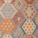 Kelim Rug - Splash - 292 x 197 cm - multicolored