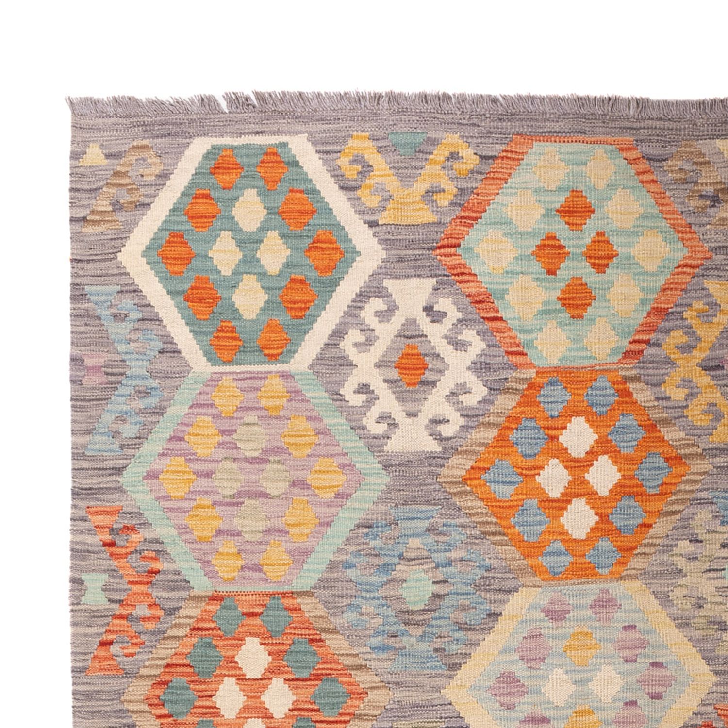 Kelim Rug - Splash - 298 x 199 cm - multicolored