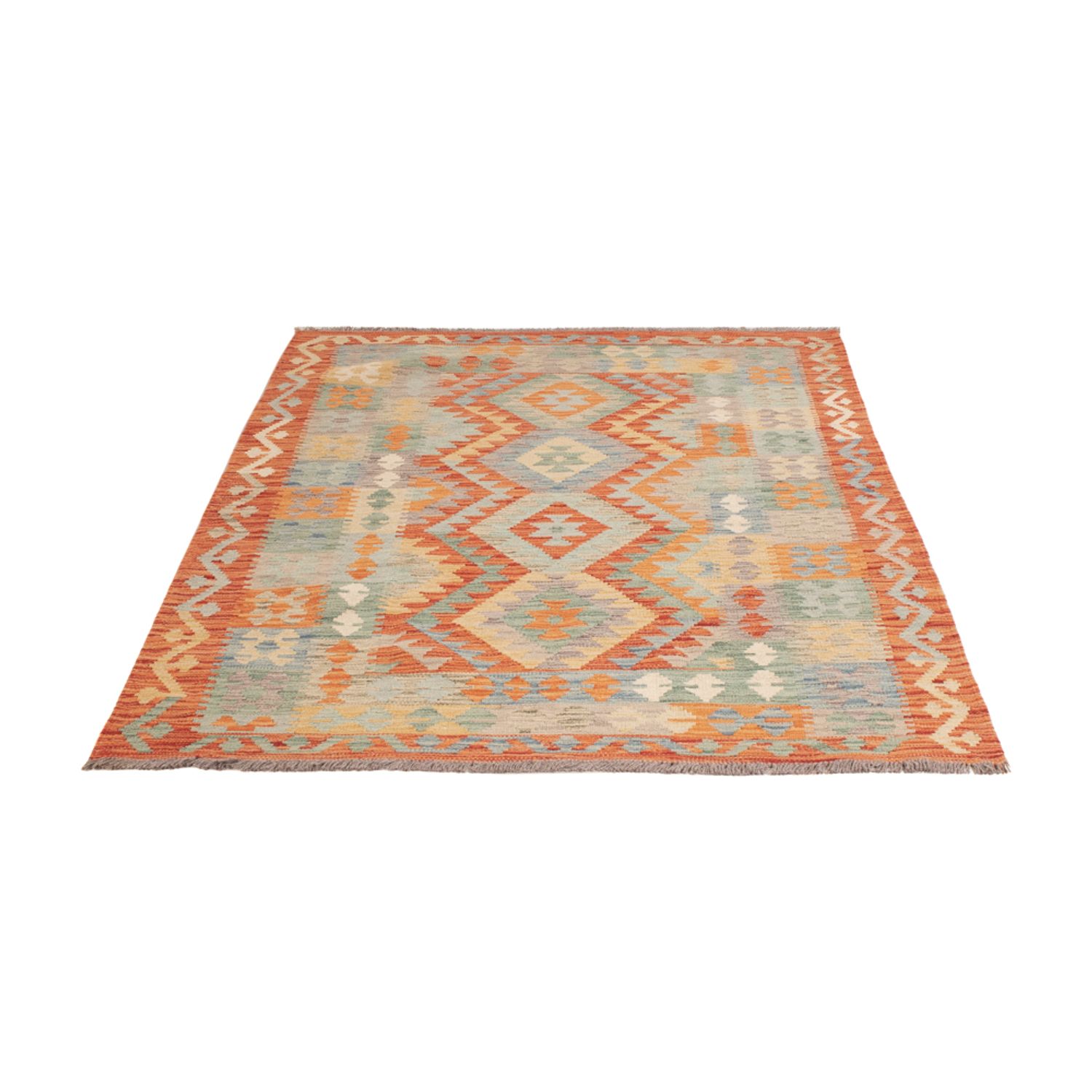 Kelim Rug - Splash - 191 x 130 cm - multicolored