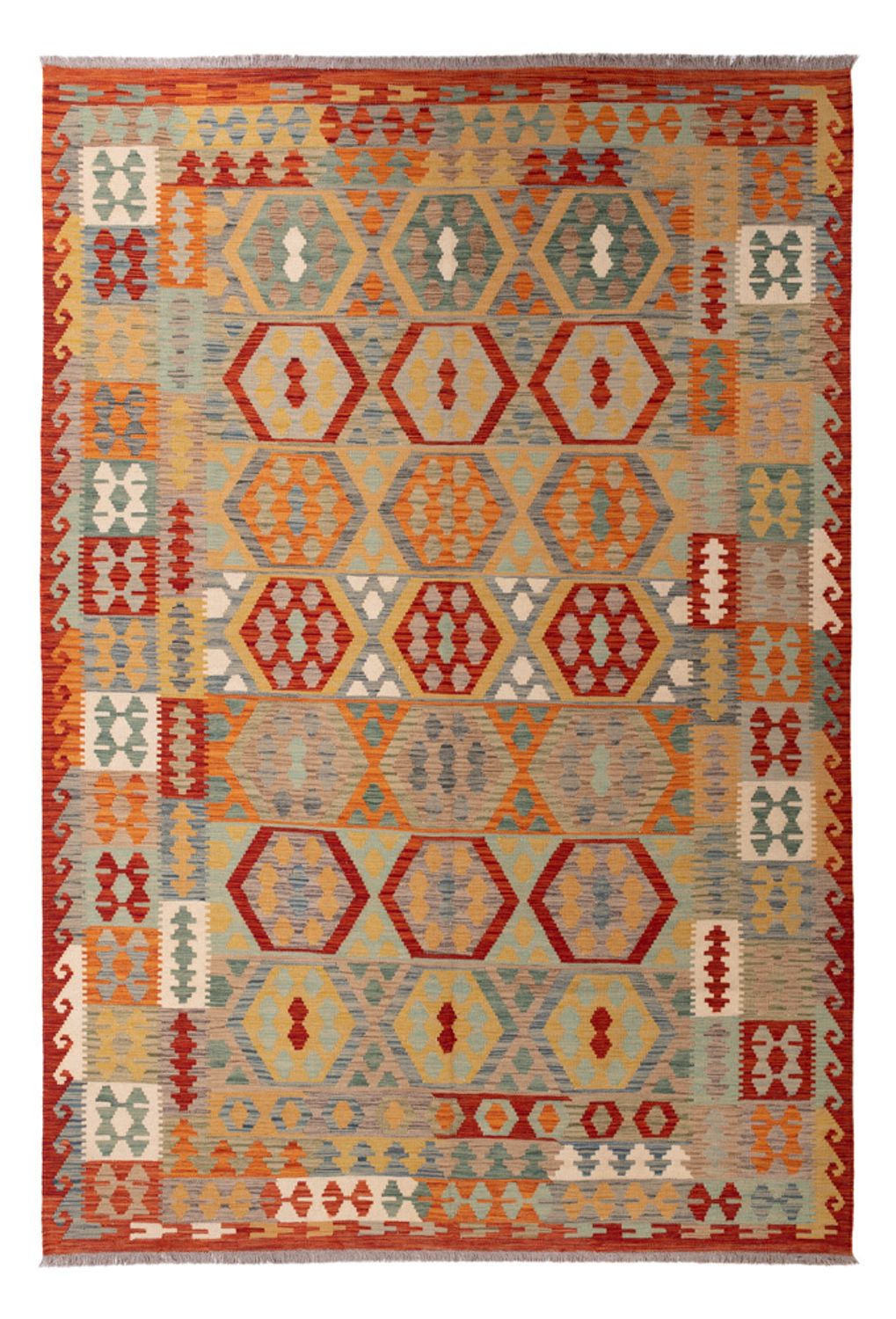 Kelim Rug - Splash - 294 x 202 cm - multicolored