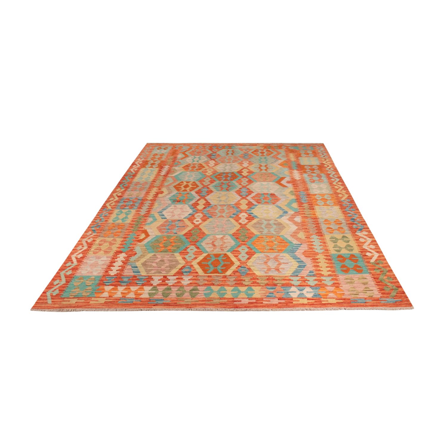 Kelim Rug - Splash - 294 x 210 cm - multicolored