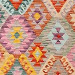 Kelim Rug - Splash - 171 x 133 cm - multicolored