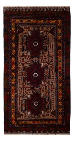 Runner Belutsch Rug - 209 x 107 cm - rust