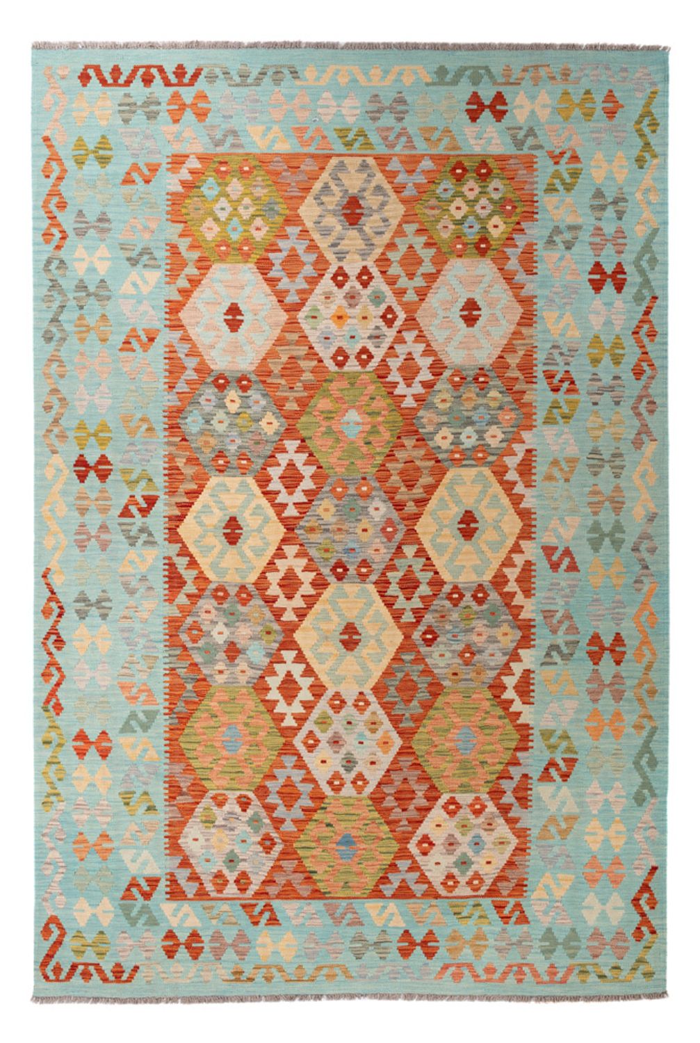 Kelim Rug - Splash - 305 x 195 cm - multicolored