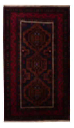 Runner Belutsch Rug - 227 x 129 cm - dark red