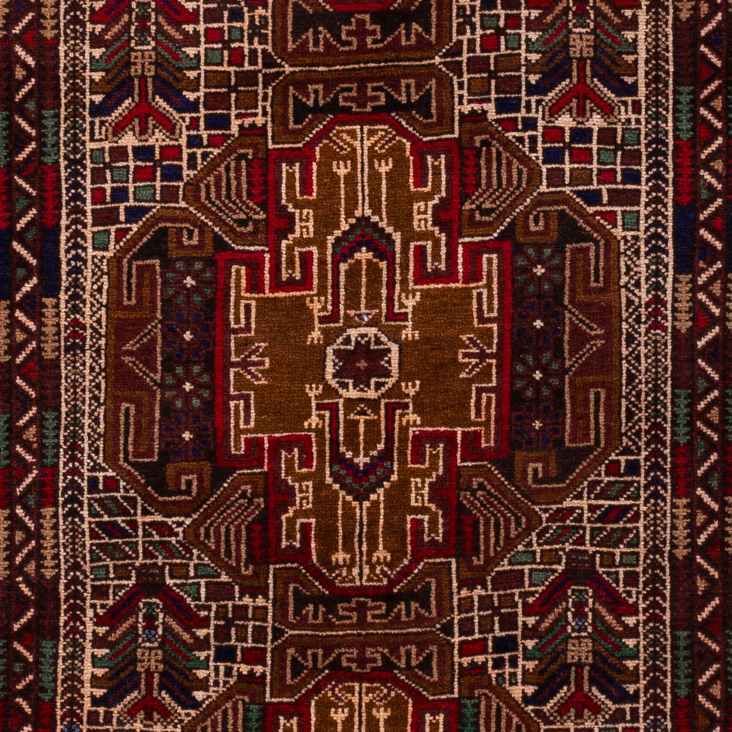 Runner Belutsch Rug - 204 x 110 cm - dark beige