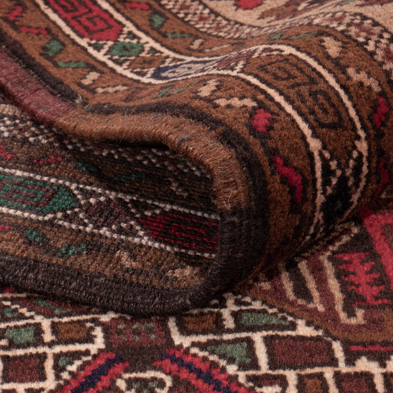 Runner Belutsch Rug - 204 x 110 cm - dark beige