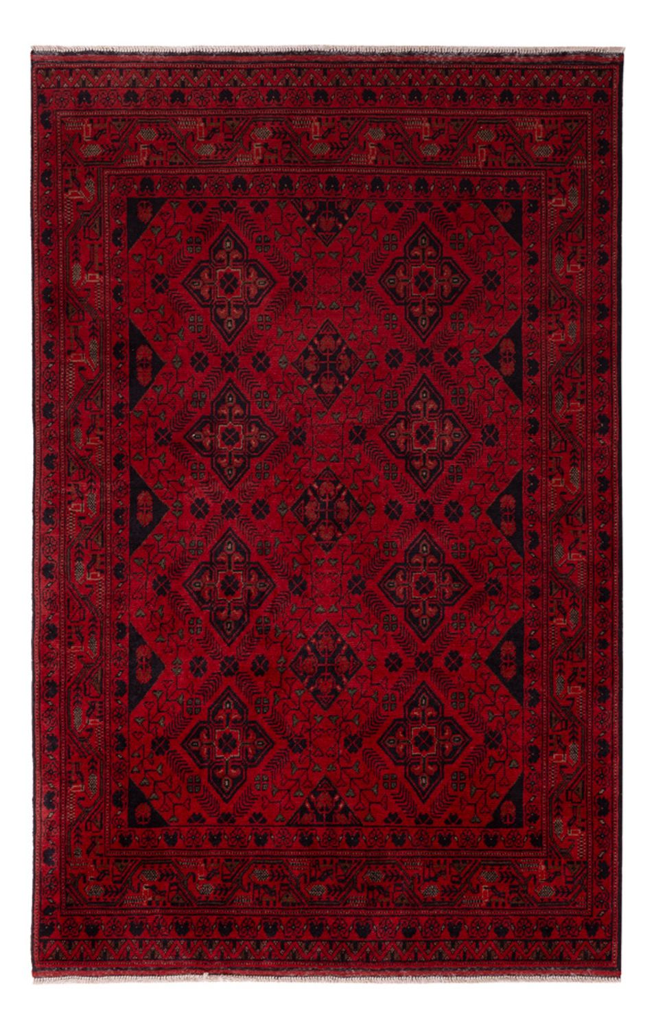 Afghan Rug - Kunduz - 196 x 124 cm - red