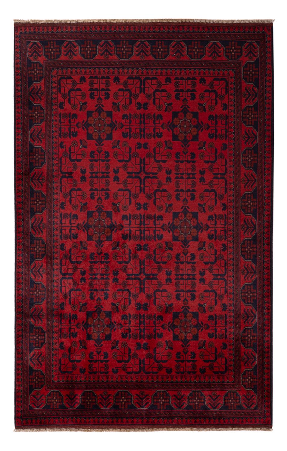 Afghan Rug - Kunduz - 203 x 128 cm - red