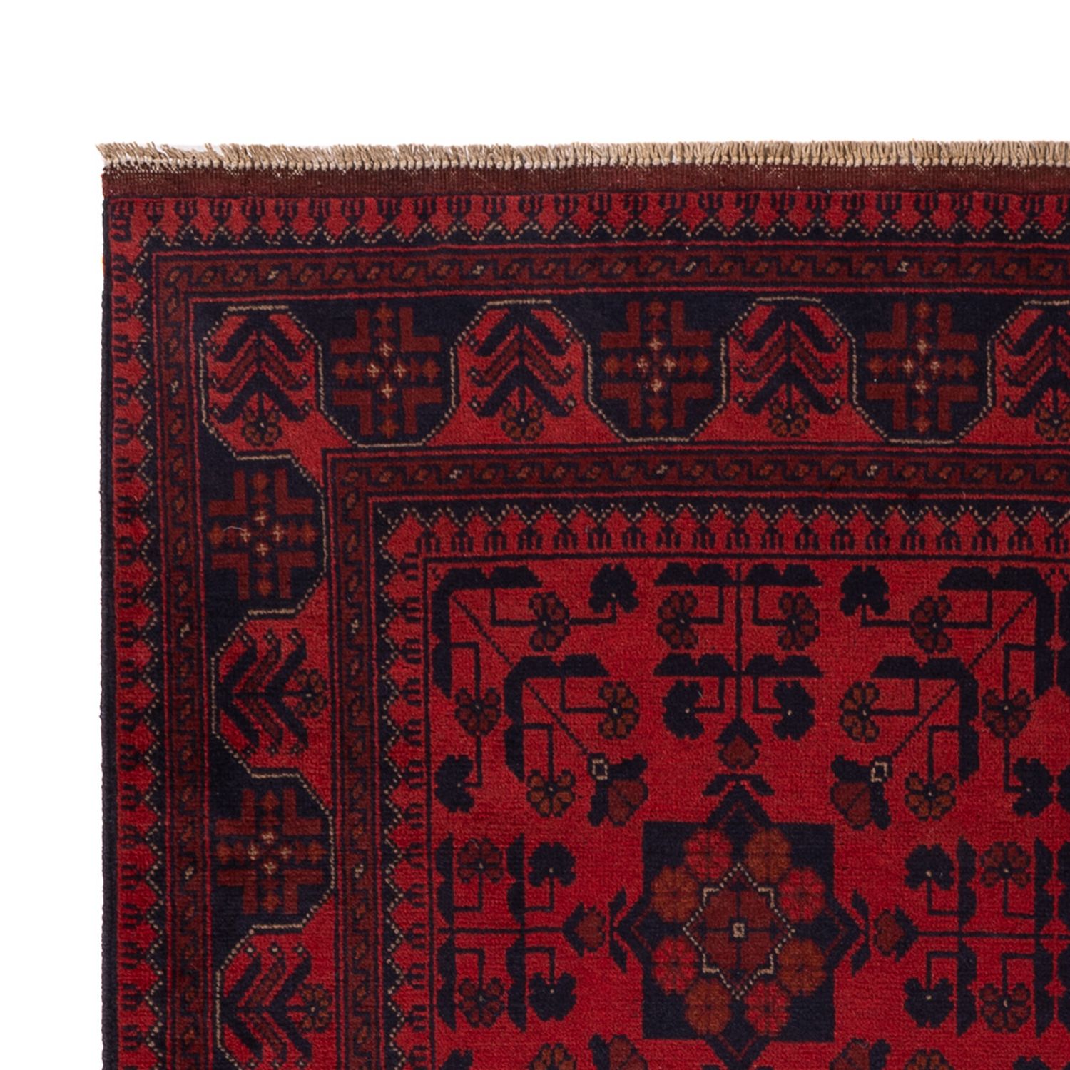 Afghan Rug - Kunduz - 203 x 128 cm - red