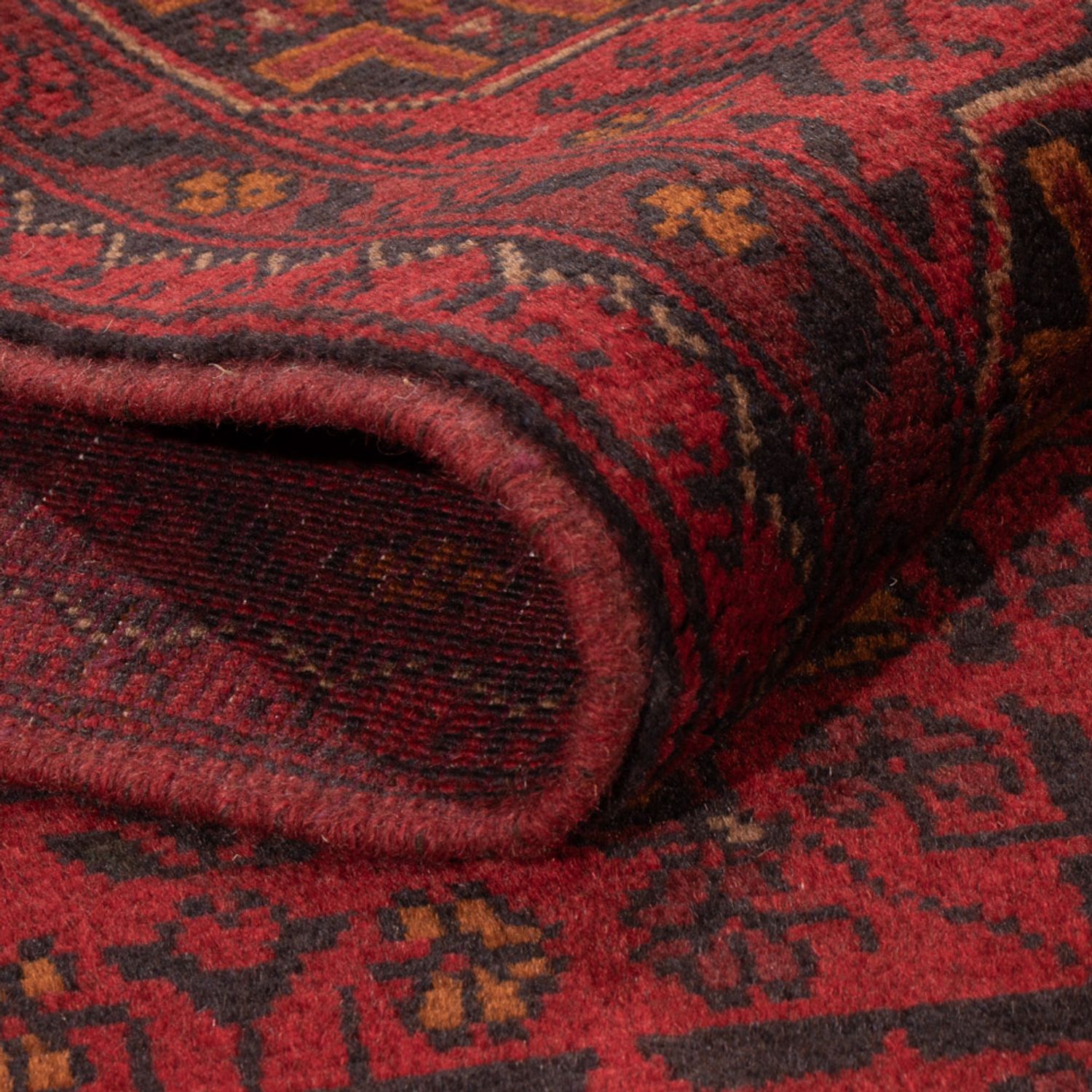 Afghan Rug - Kunduz - 197 x 127 cm - dark red