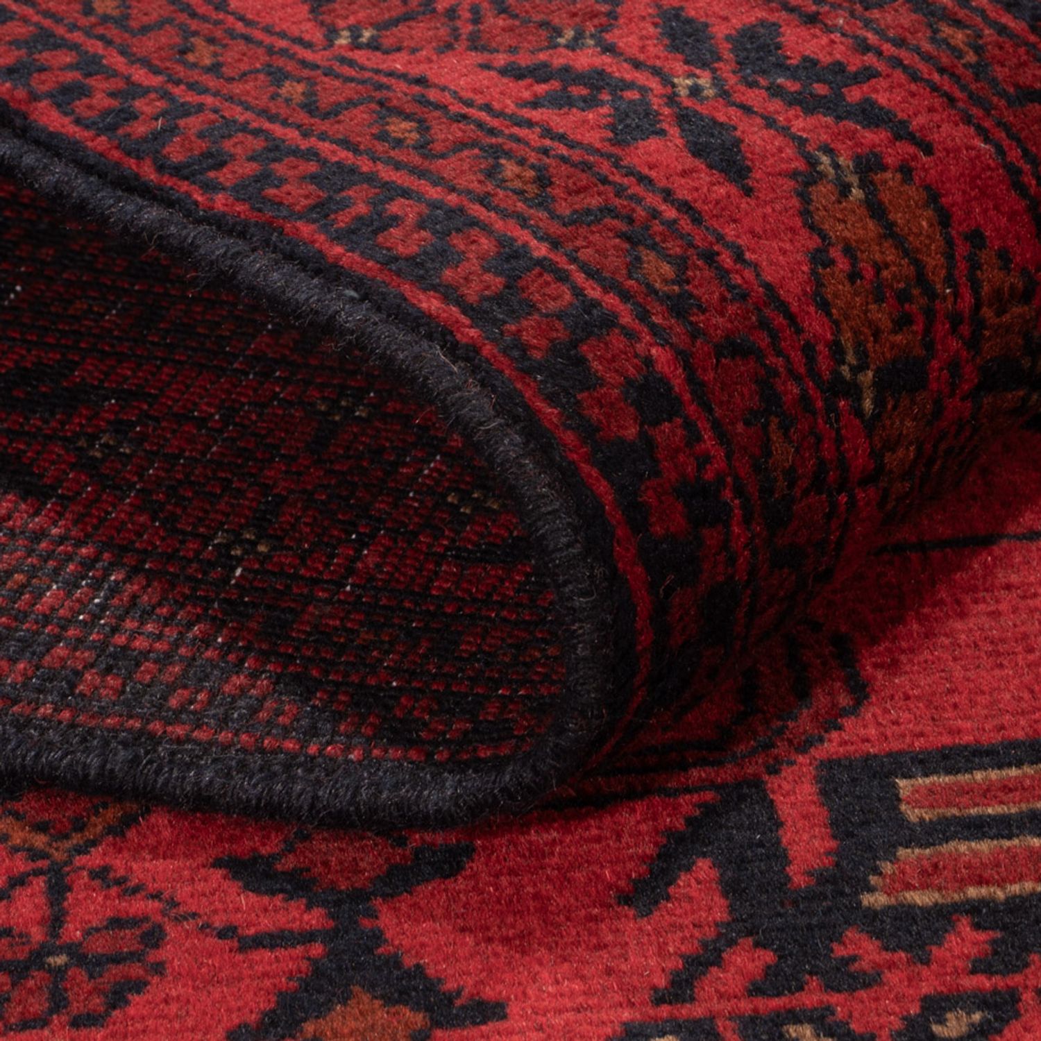 Afghan Rug - Kunduz - 199 x 123 cm - dark red