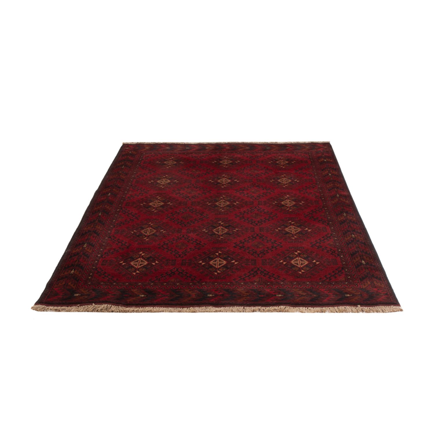 Afghan Rug - Kunduz - 195 x 125 cm - dark red