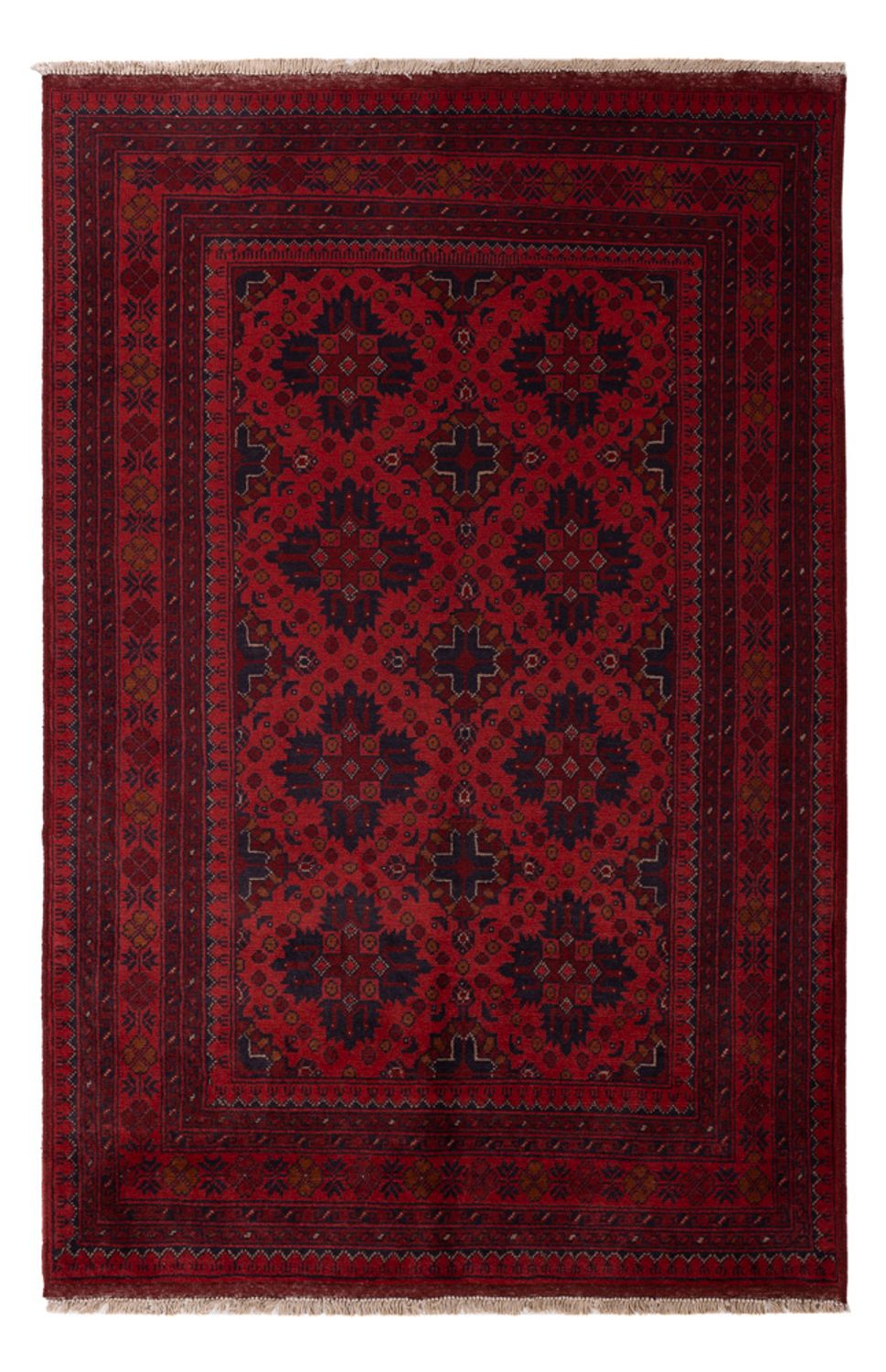 Afghan Rug - Kunduz - 198 x 124 cm - dark red