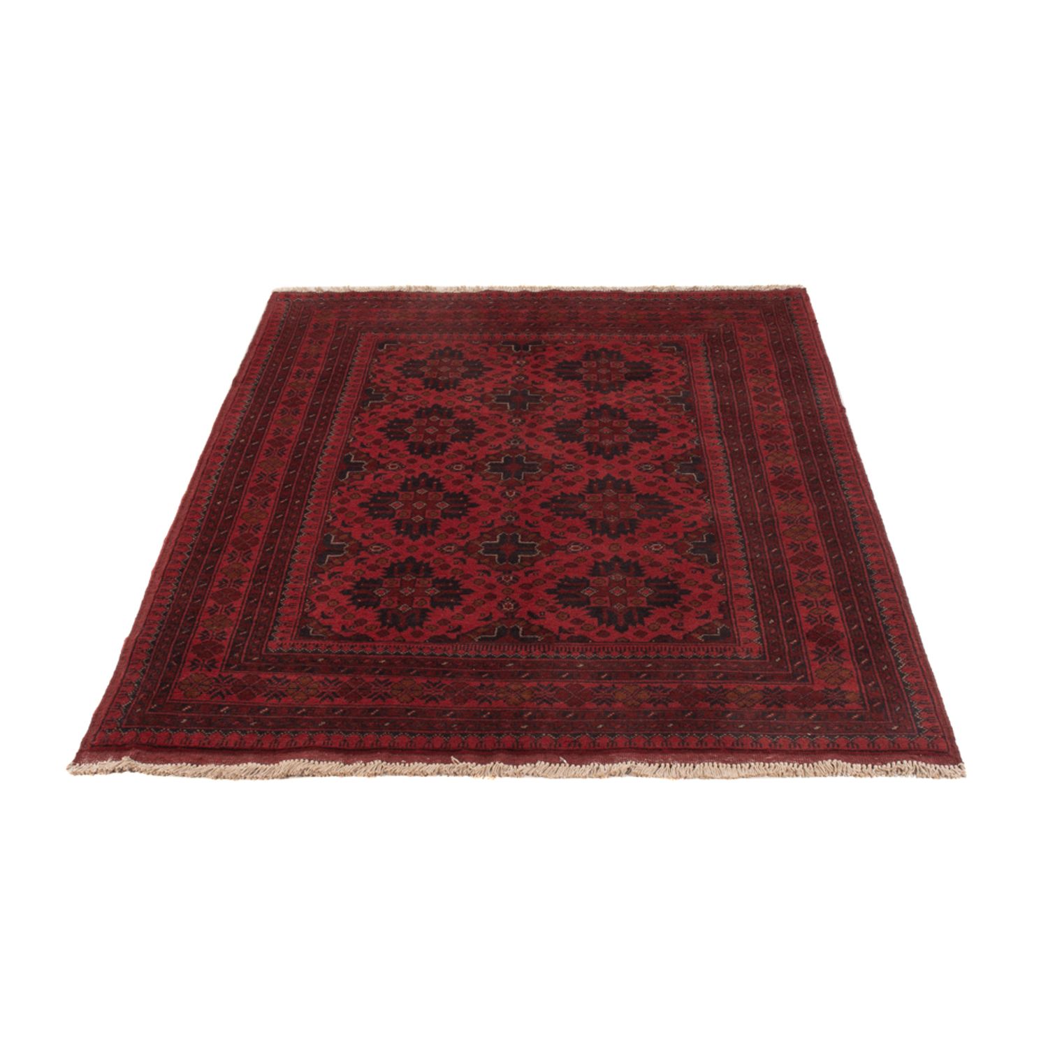 Afghan Rug - Kunduz - 198 x 124 cm - dark red