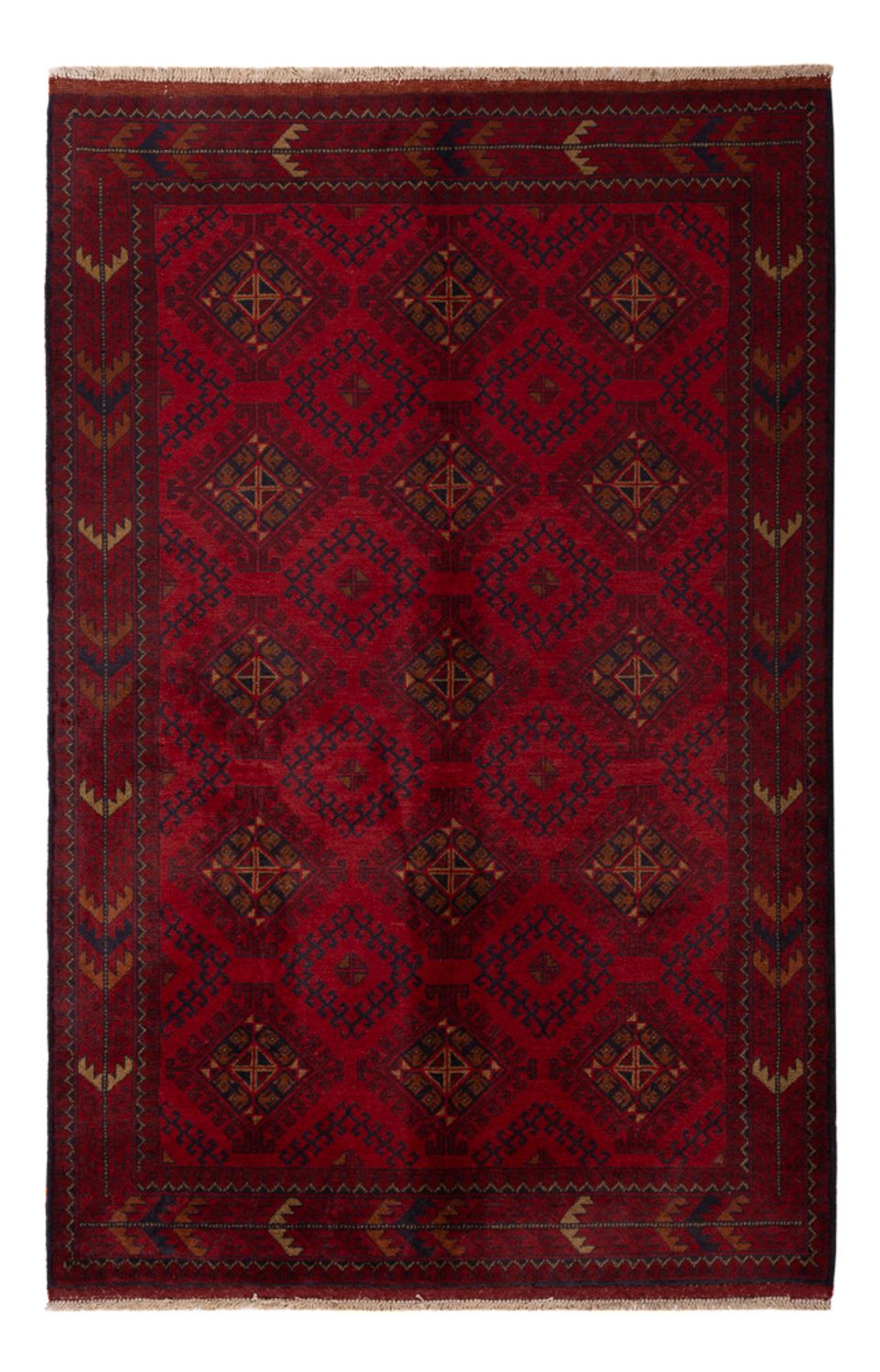 Afghan Rug - Kunduz - 196 x 125 cm - dark red